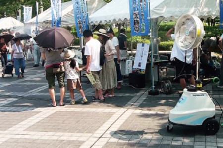 商業施設の野外やイベントでの暑さ対策