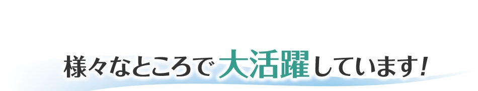 様々なところで大活躍しています！