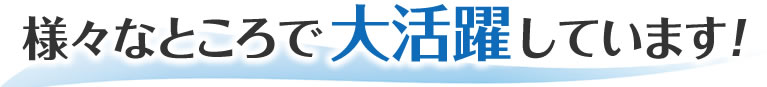 様々なところで大活躍しています！