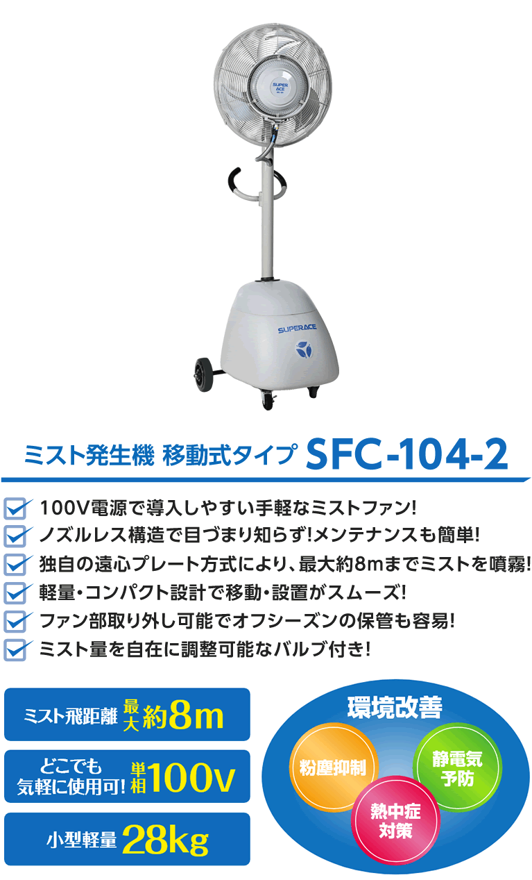 シンプル設計&簡単メンテナンス SFC-104-2