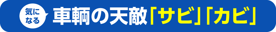 気になる車輌の天敵「サビ」「カビ」