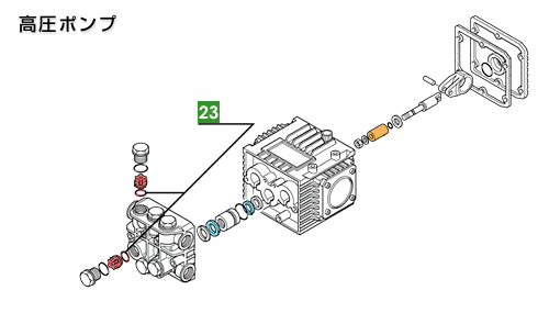 バルブAssy、O-リングを交換する。