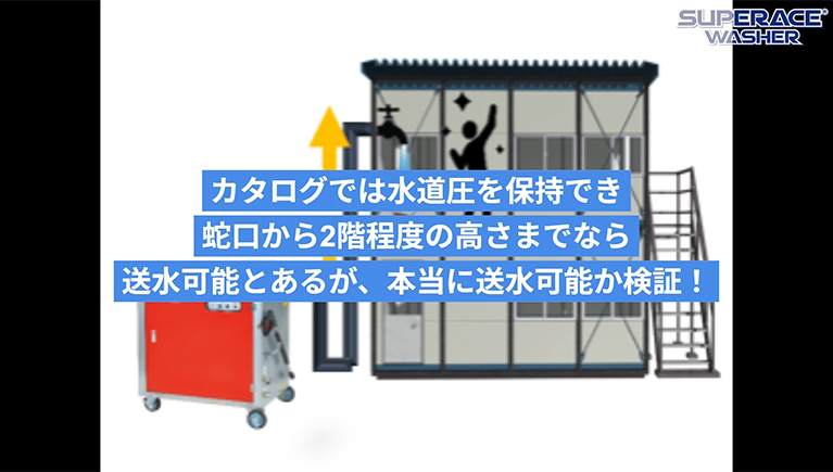 大好評のSHJ-Sシリーズで検証！蛇口から2階まで本当に送水できる？