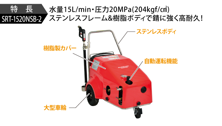 驚きの価格が実現！】 スーパー工業 モーター式高圧洗浄機SRT-1520NSB-2-50Hz 200V プロ用 新品 送料別途見積 